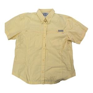 Columbia Large PFG Yellow Vented Outdoor Fishing Shirt Womens